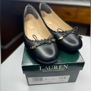 Ralph Lauren Glennie Leather Flat